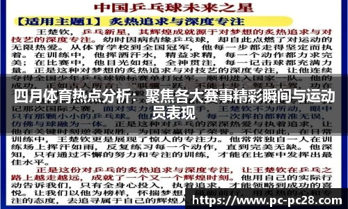 四月体育热点分析：聚焦各大赛事精彩瞬间与运动员表现